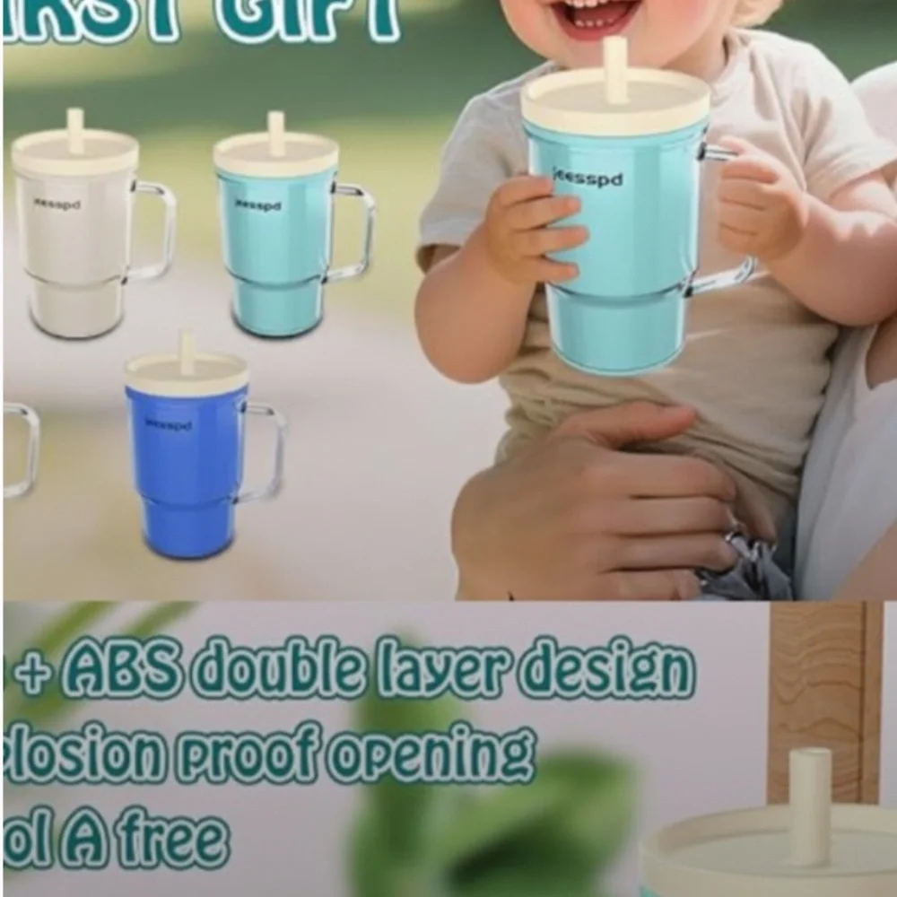 Bundle 2 Ieesspd BPA Free Silicone ,Vintage Style Tumblers,  Leak-Resistant